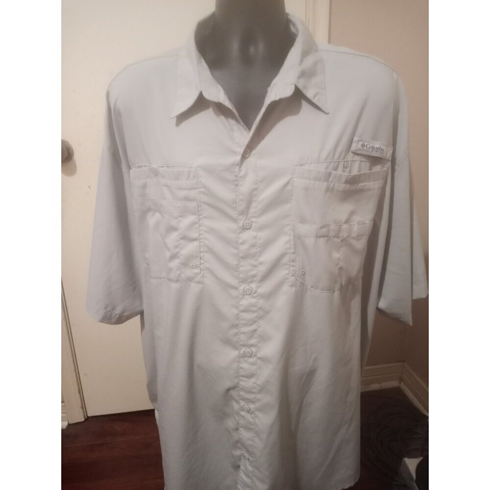 Columbia PFG Omni Shade Tamiami Mens Shirt 3XT 3XL Tall Gray Fishing